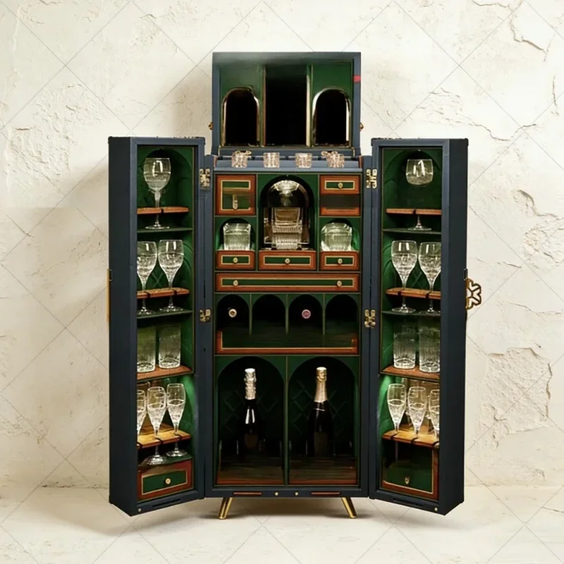 cabinet living room large capacity multi-layer display cabinet villa luxury design light luxury removable wine cabinet
