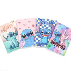 Disney Stitch Passport Cover donna uomo accessori da viaggio porta passaporto in pelle PU ID porta carte di credito portafoglio passaporto