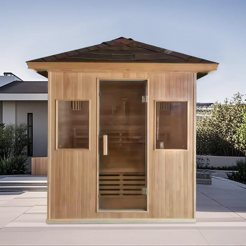 

Сауна современного дизайна с цифровой системой управления, сауна дальнего инфракрасного диапазона на открытом воздухе