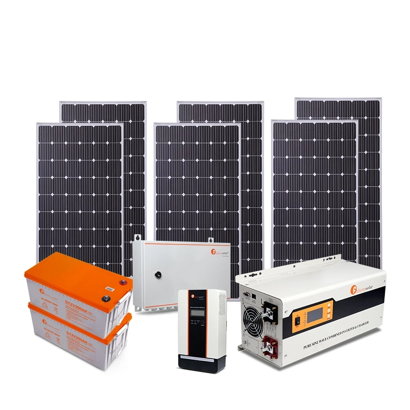 Sistema Solar Fotovoltaico Completo, Novo Produto Energia Renovável, 800W, 1kW, 2kW, 3kW, 10kVA Kit de Painéis Solares para Casa