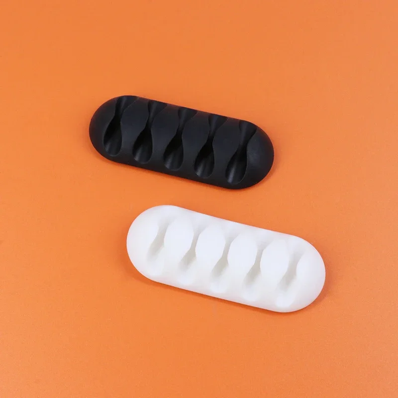 Clips de câble adhésifs en silicone, outil de bureau, charge murale, ligne d'écouteur, gestion des câbles de données USB, supports