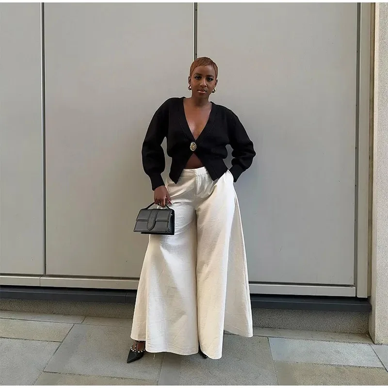 Damen Strickjacke Jacke Mode High Street Alien Knopfbesatz Designer Warmer Pullover Street Style Chic Damenmode