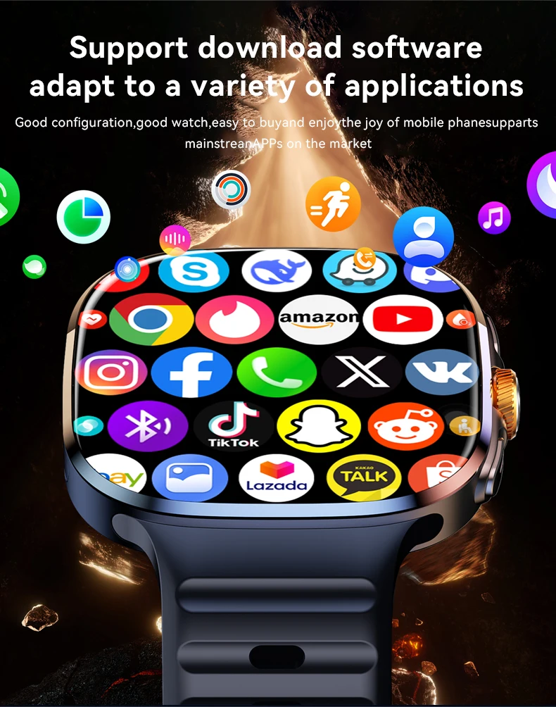 5G/4G Globales Netzwerk Smartwatch 2,4" AMOLED 2100mAh Akku 8GB+128GB Speicher Android APP-Download Gesundheitsüberwachung NFC-Uhr – Detail 19