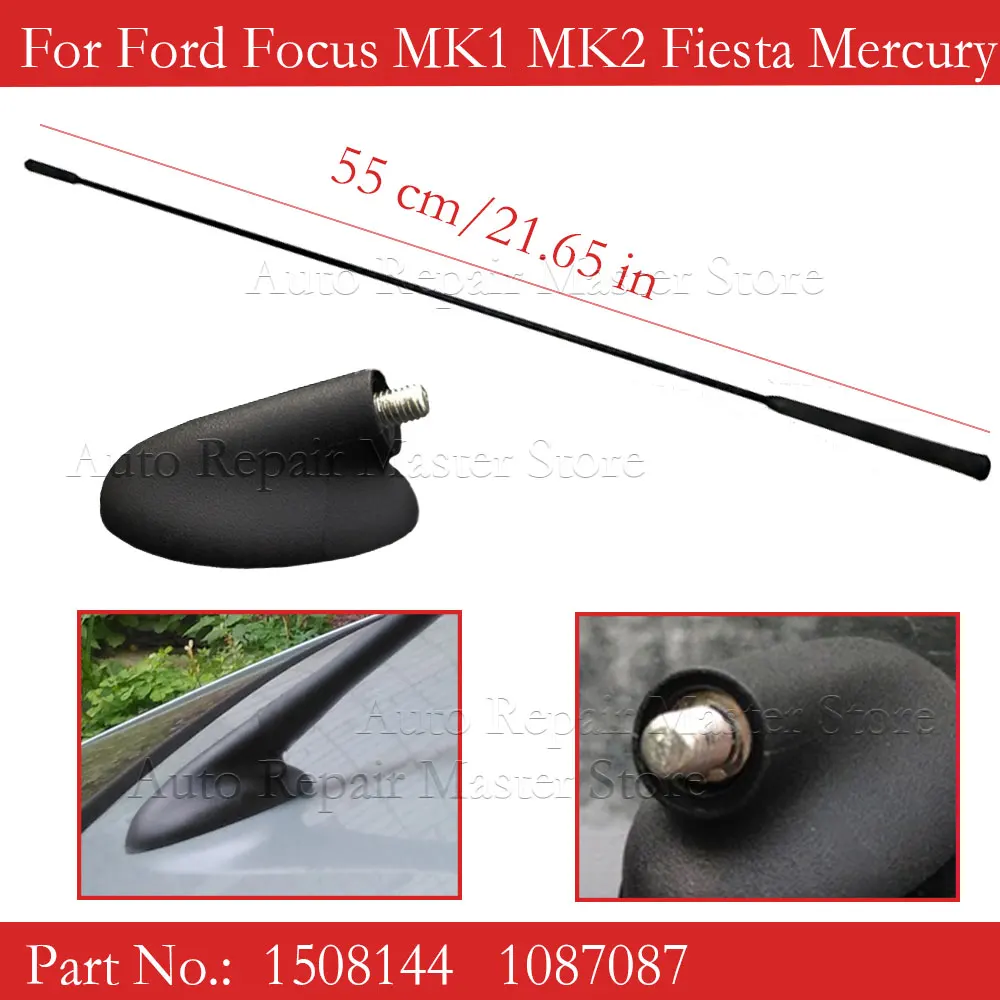 XS8Z18919AA 1508144 Car AM/FM Radio Antenna Mast with Base Roof Aerial Mount For Ford Transit Puma Kuga Ka Focus Fiesta Mondeo