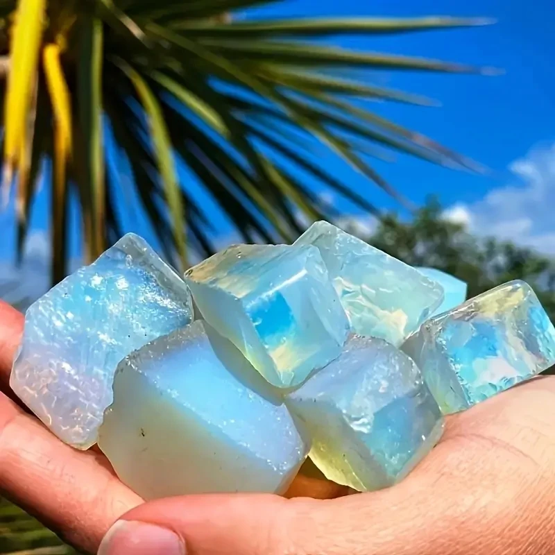 100 g/300 g natürlicher großer roher Opal-Kristallstein, Mineralprobe-Imitations-Edelstein-Kristallstein, verwendet für Chakra-Balance