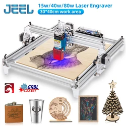 Laser Engraving 80W/40W Fixed Focus Laser Head 300*400mm CNC Engraving Cutting Machine Printer For Wood/Leather/Metal/Acrylic