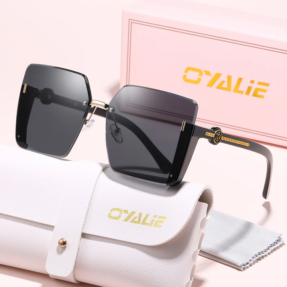 Oyalie Fashionable Gradient Square Frameless Sunglasses, Brand Design That Is Fresh, Natural, and Full of Vitality.