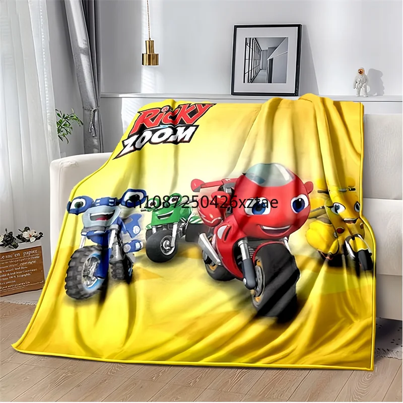 RR-Ricky Z-Zoom Cartoon Poster Blanket,Lightweight Warm Insulation Sofa Bed Office Car Knee Pads Blankets,Decke