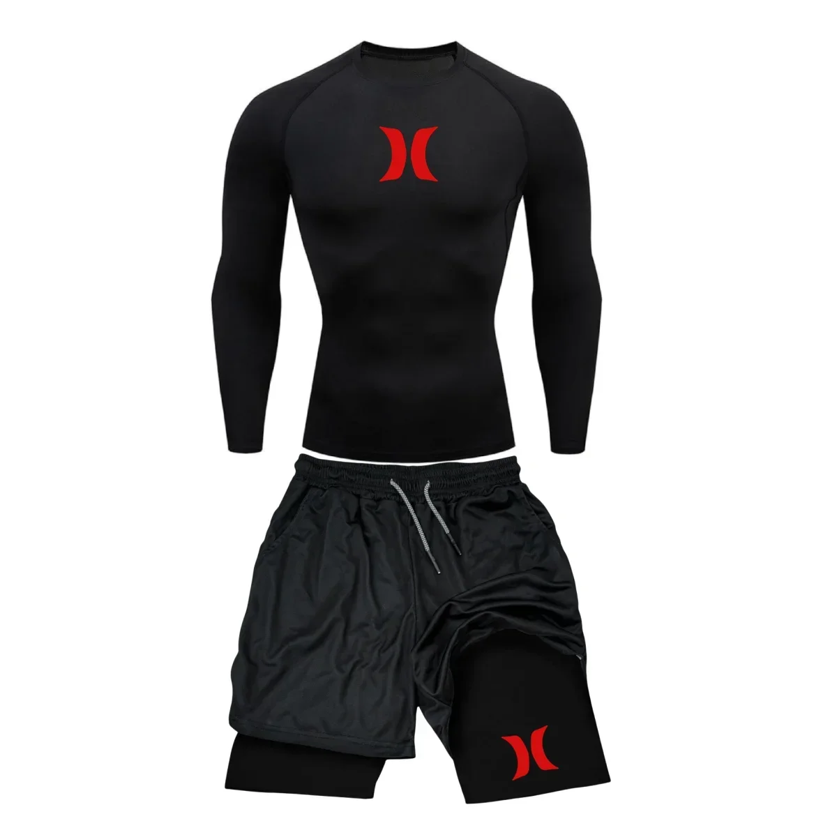 Men's Compression Running Suits Gym Tights Training Sportswear Workout Jogging Sports Set Men MMA Rashguard Tracksuit Clothes view 3