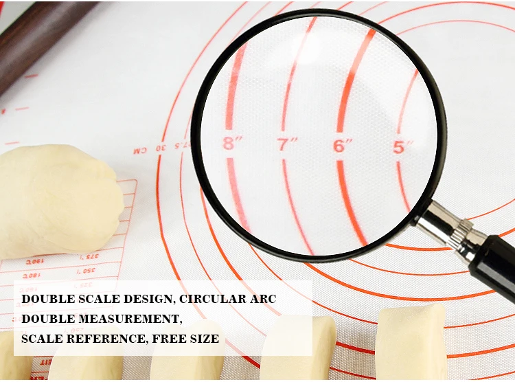 New Oversize 80/70/60cm Silicone Baking Mat Pastry Rolling Kneading Pad Kitchen Crepes Pizza Dough Non-stick Pan Pastry Mat