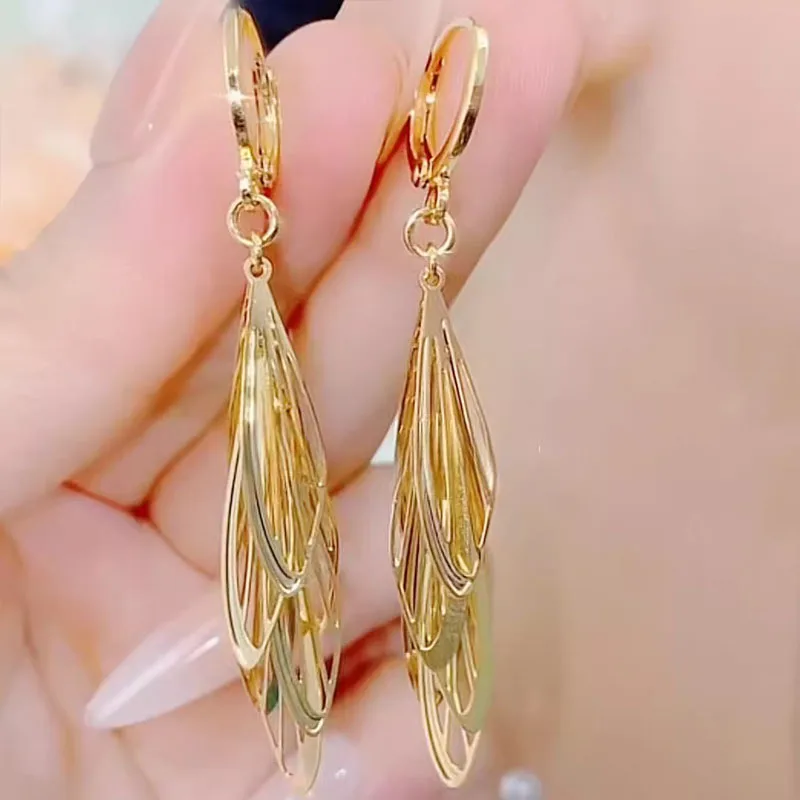 Angel Wing Tassel Earrings 2025 New High-End Style Suitable for round Faces Fashionable Elegant Autumn Winter Women's Ear Jewelr