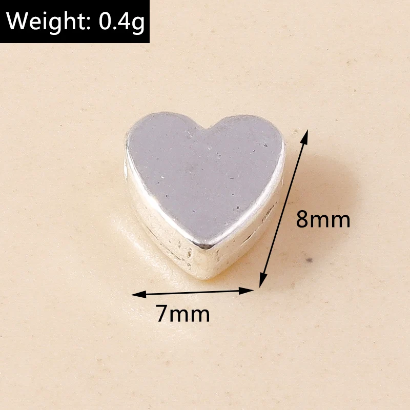 Leslie 50pcs 7*8mm Alloy Gold Silver Plated Tiny Love Hearts Charms for Jewelry Making Women Alloy Pendant Necklace Diy Findings - Image 5