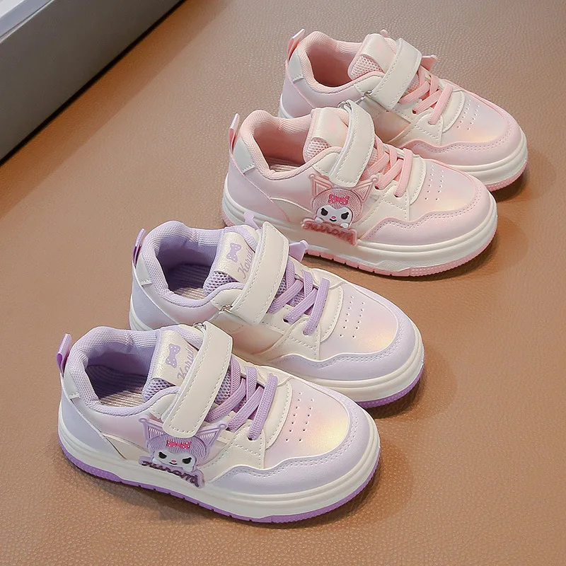 

Популярная модная обувь Sanrio Girl Kuromi с героями мультфильмов, студенческая весенне-осенняя противоскользящая износостойкая детская повседневная обувь, новая