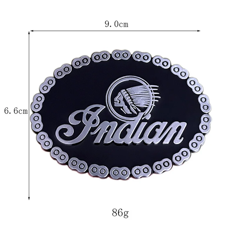 Hebilla de cinturón indio lateral de cadena, estilo occidental