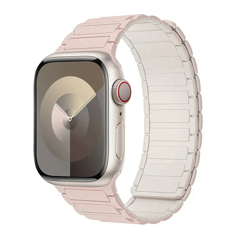 Magnetische lus voor Apple Watch-banden 44 mm 40 mm 49 mm 45 mm 41 mm 38 mm siliconen armband iWatch-serie 9 8 7 6 5 4 3 Se ultra 2 band