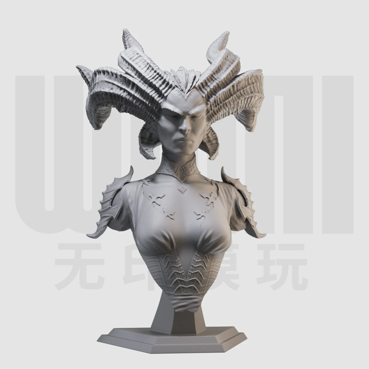 

1/10 Lilith bust character resin white mold GK handmade model