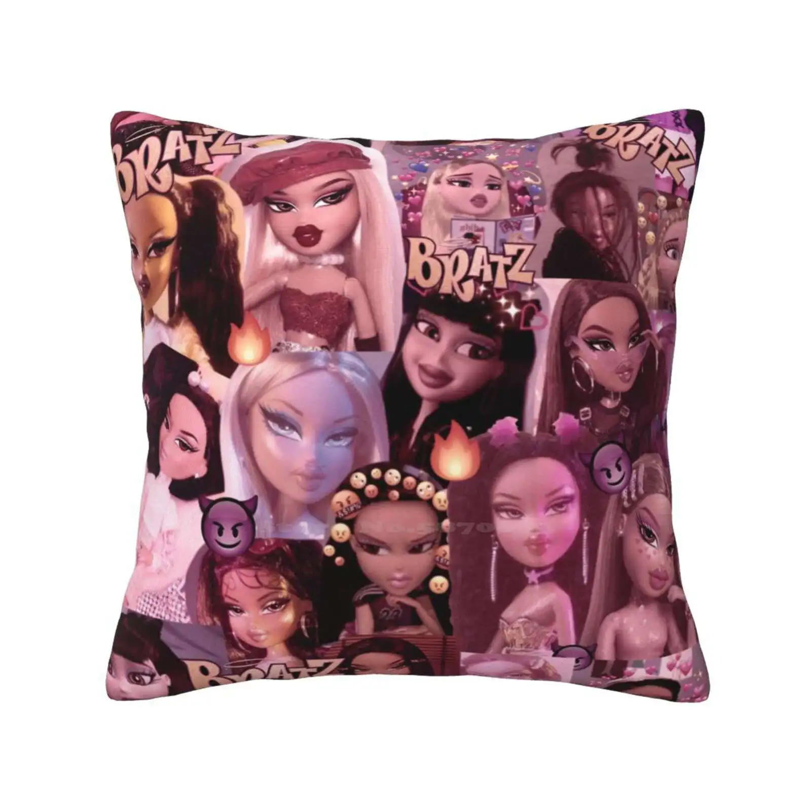 Bratz Pillow Cover Hug Pillowcase Bratz Aesthetic 2000s 90s Cloe Yasmin Sasha Jade Pink