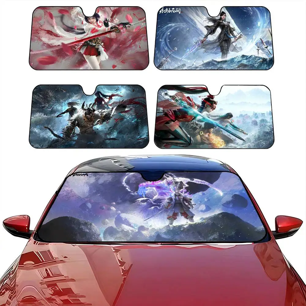 

N-Naraka B-Bladepoint Windshield Sunshade Customized Aluminium Foil Car Window Windscreen Cover Sunscreen Curtain