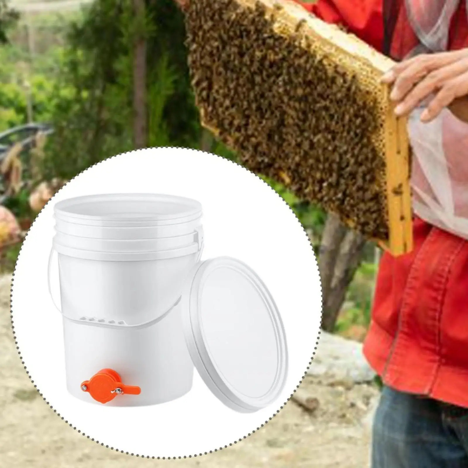 Honey Pail 20 L with Gate Valve Soybean Oil Bucket ,Syrup Storage Honey Pouring