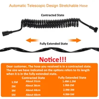 New 1.5/2/3/5M Spring Flexible Retractable Hose For Shower Head Toilet Bidet Pipe Plumbing Bathroom Spiral Flexible Shower Hose 3