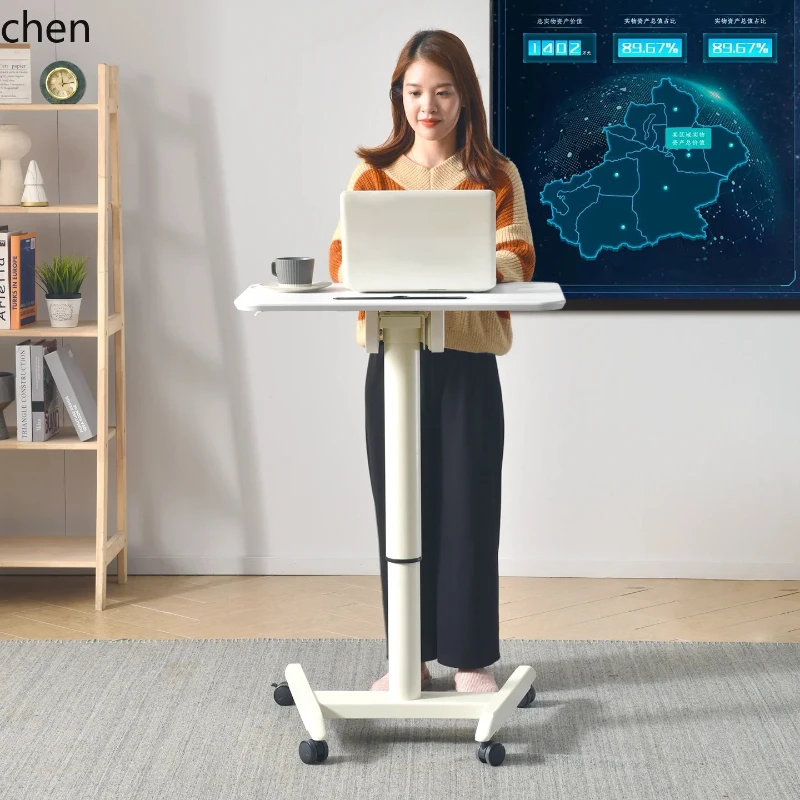

D27- Adjustable Lecture Podium Classroom Lecture Table Conference Room Modern Simple Movable Host Lecture Podium