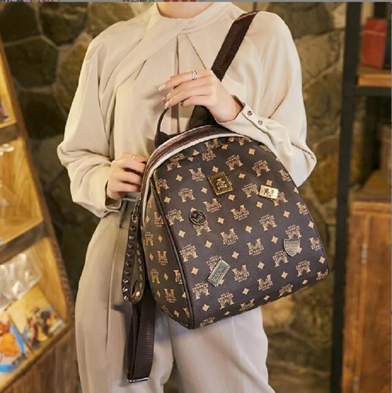 Women Fashion Luxury Large Capacity Travel Backpack High Quality Soft Leather Shoulder Bags Ladies Casual Crossbody Bag Totes