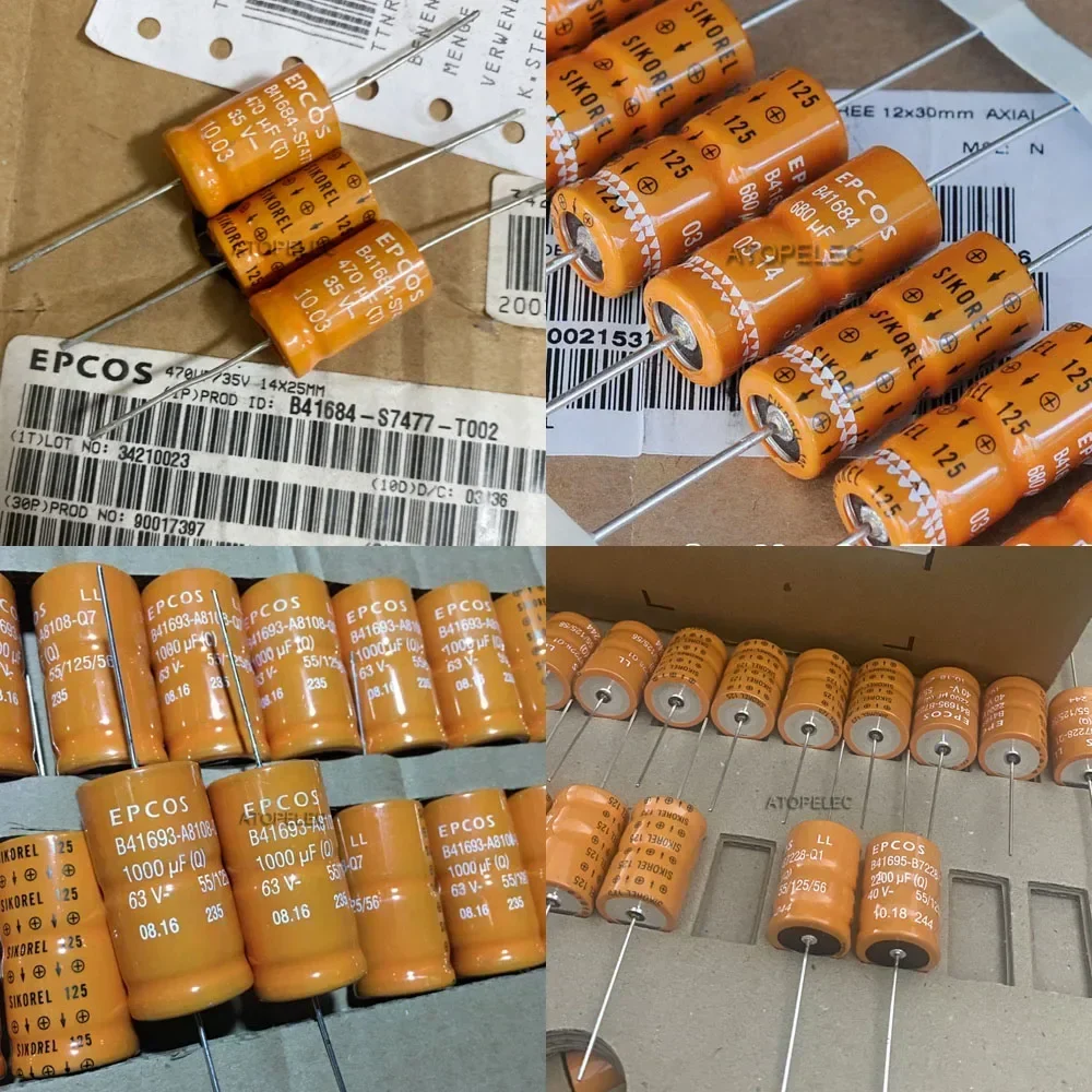 1pc EPCOS SIKOREL 125 LL Axial Electrolytic Capacitor Hi-Fi Audio 125℃ 680uF/1000uF/1800uF 40V