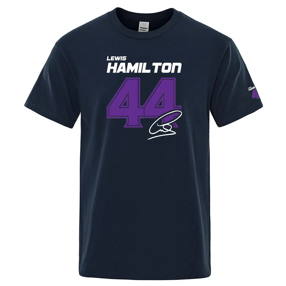 Lewis Hamilton Digital 44 2024 New Men's Ordinary Thin Short Sleeve Sport T Shirt Fitness Breathable Versatile Casual Top