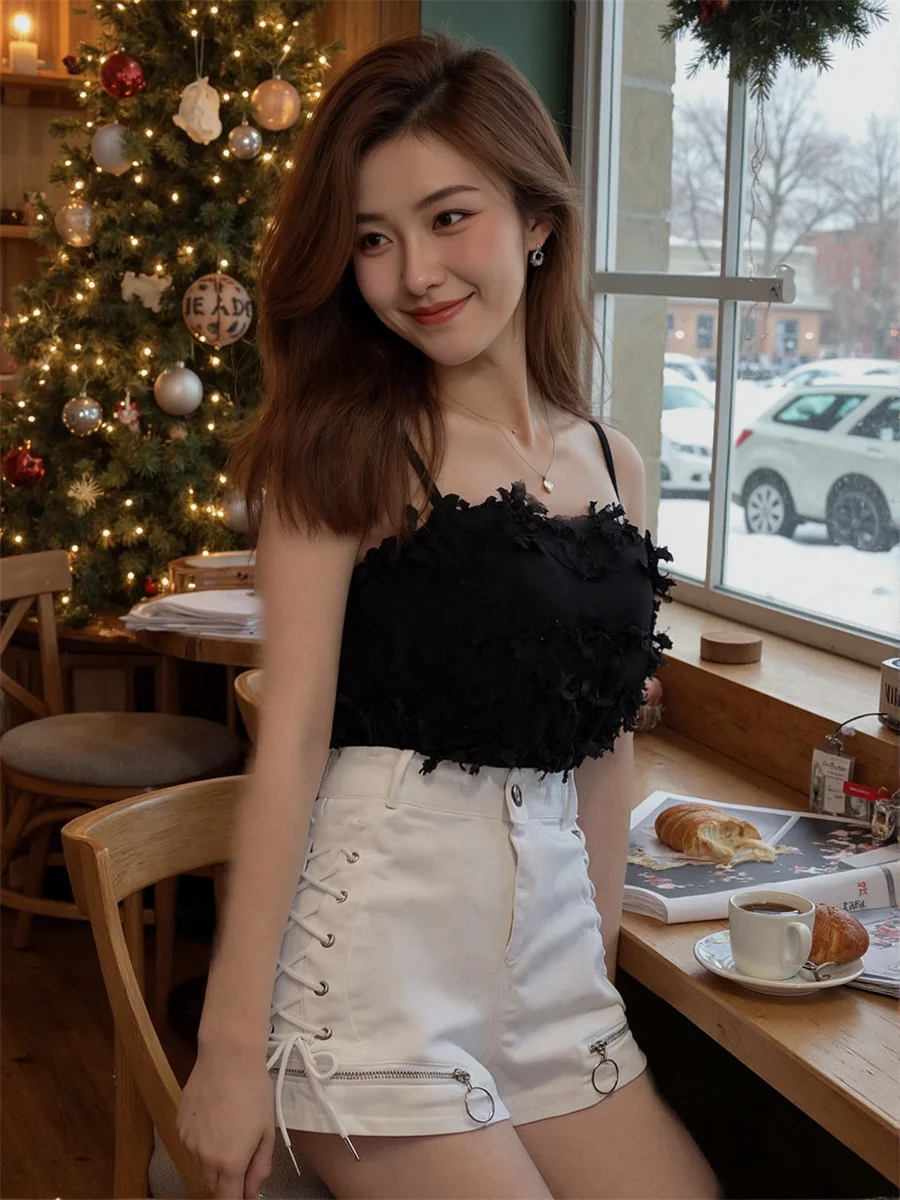 السراويل النسائية القطن مكشكش Cottagecore Bowknot Fairycore الحلو بناتي Preppy الربيع الكورية طالب جامعي تنورة السراويل لطيف