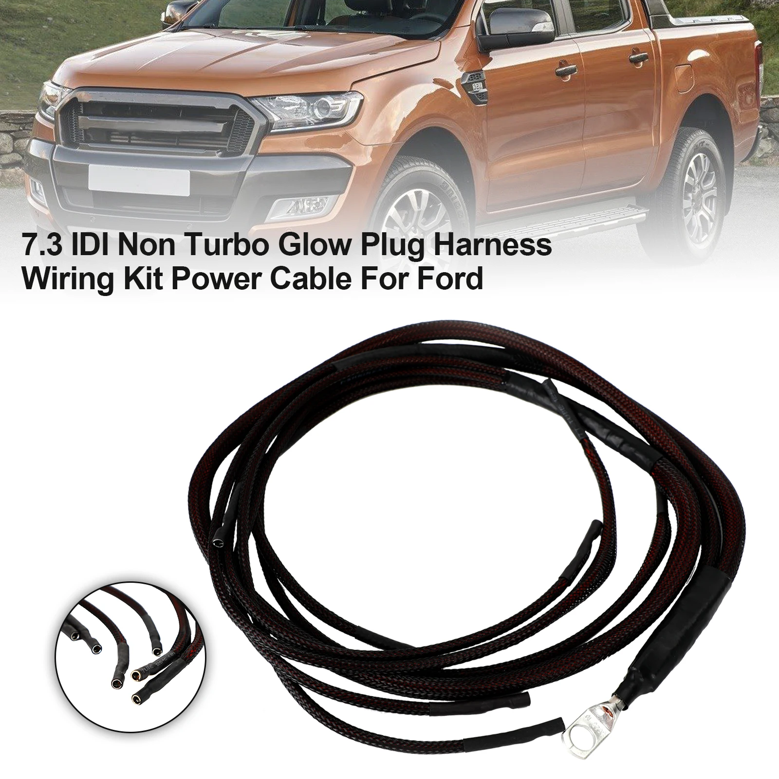 

Artudatech 7.3 IDI Non Turbo Glow Plug Harness Wiring Kit Power Cable For Ford