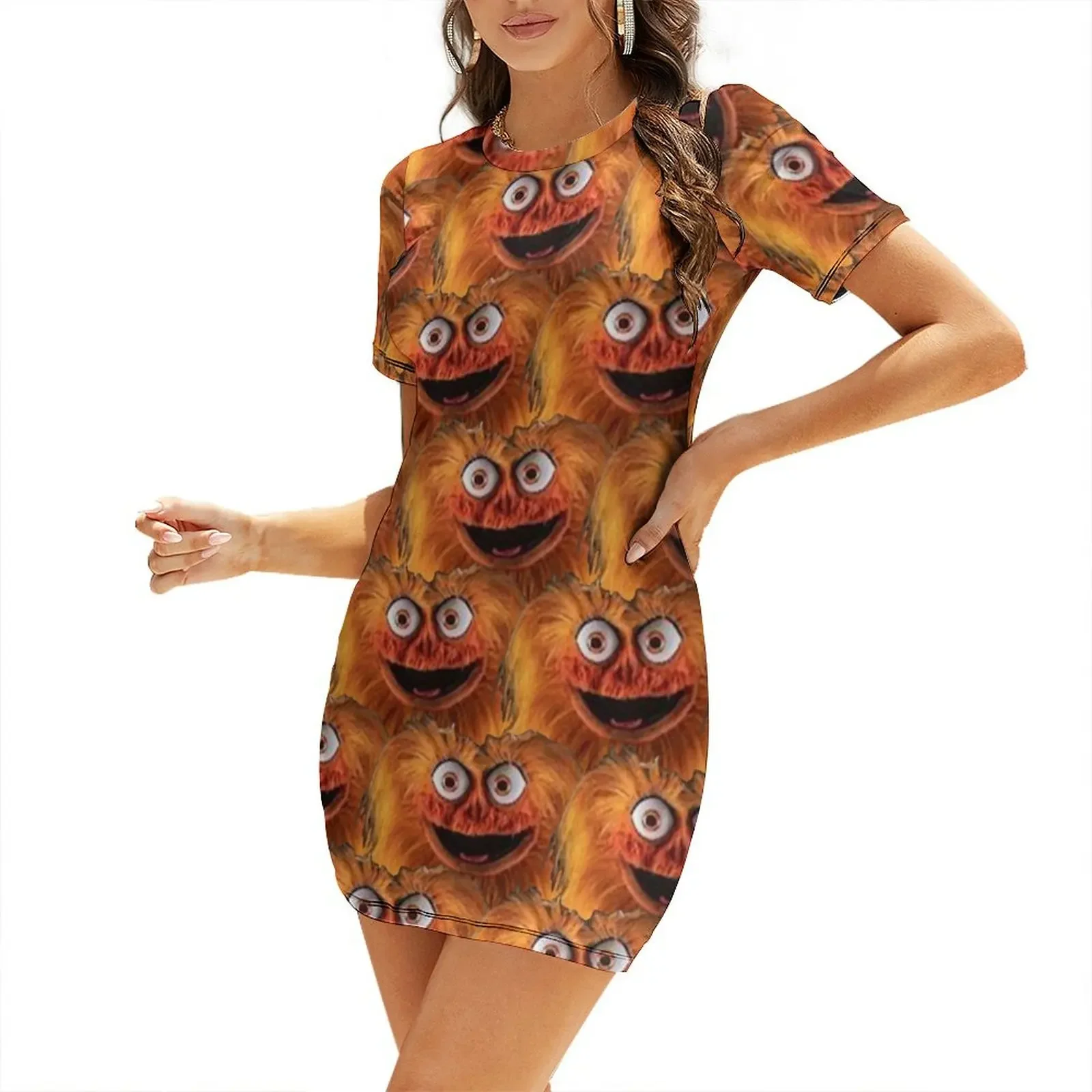 

Gritty 4ever Short-Sleeved Dress Elegant gown Woman clothing dress Women's summer suit Dress