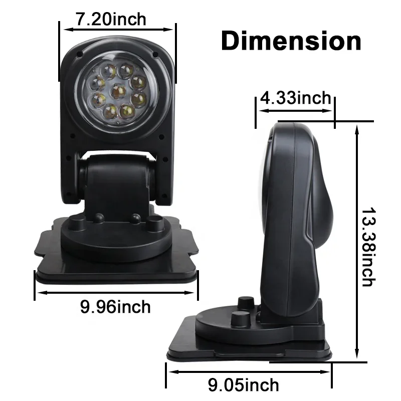 OVOVS LED Marine Remote Control Searchlight Spotlight 45w 360 Degree Boats Cars Auto Led Search Light