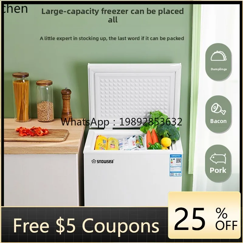 

freezer frozen meat freezer small household double temperature commercial large capacity frost reduction energy saving