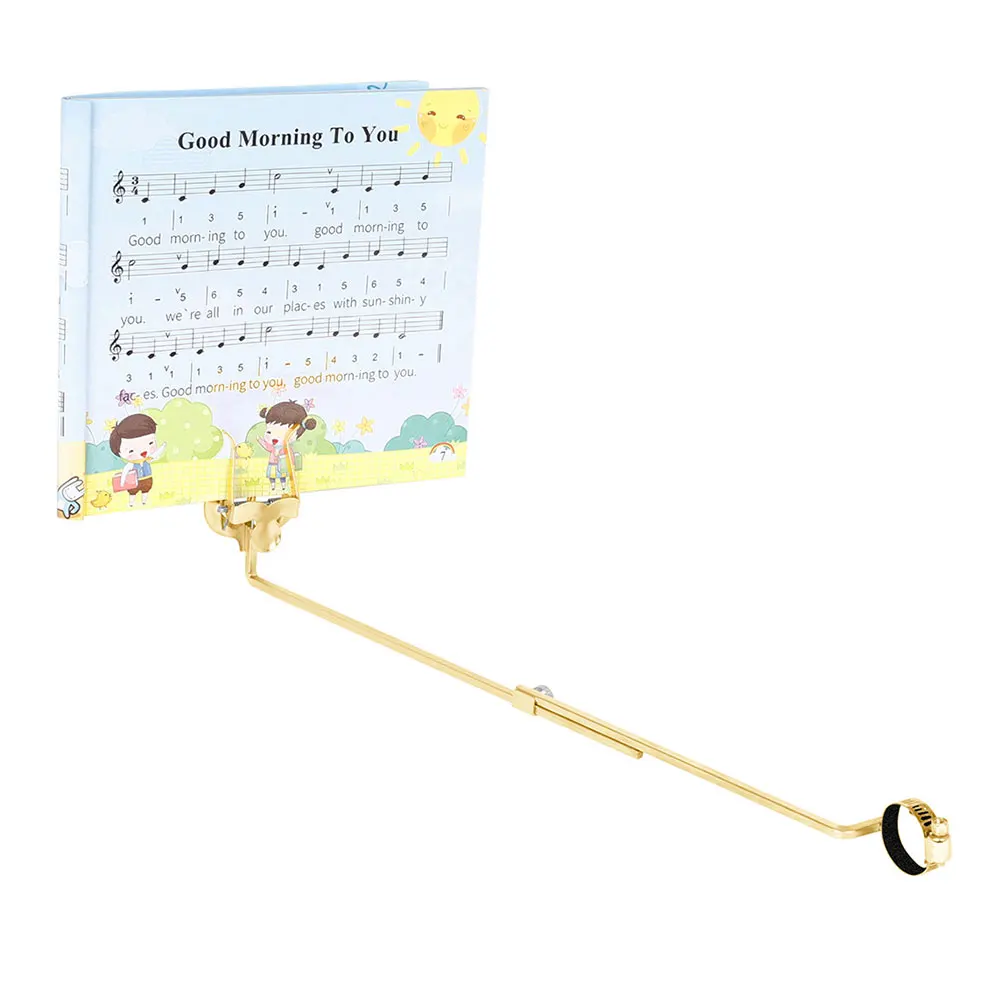 

1pcs Flute Stand Lyre Portable Music Holder for Clarinet Trumpet Sheet Iron Durability Musicians Accessories Foldable Long