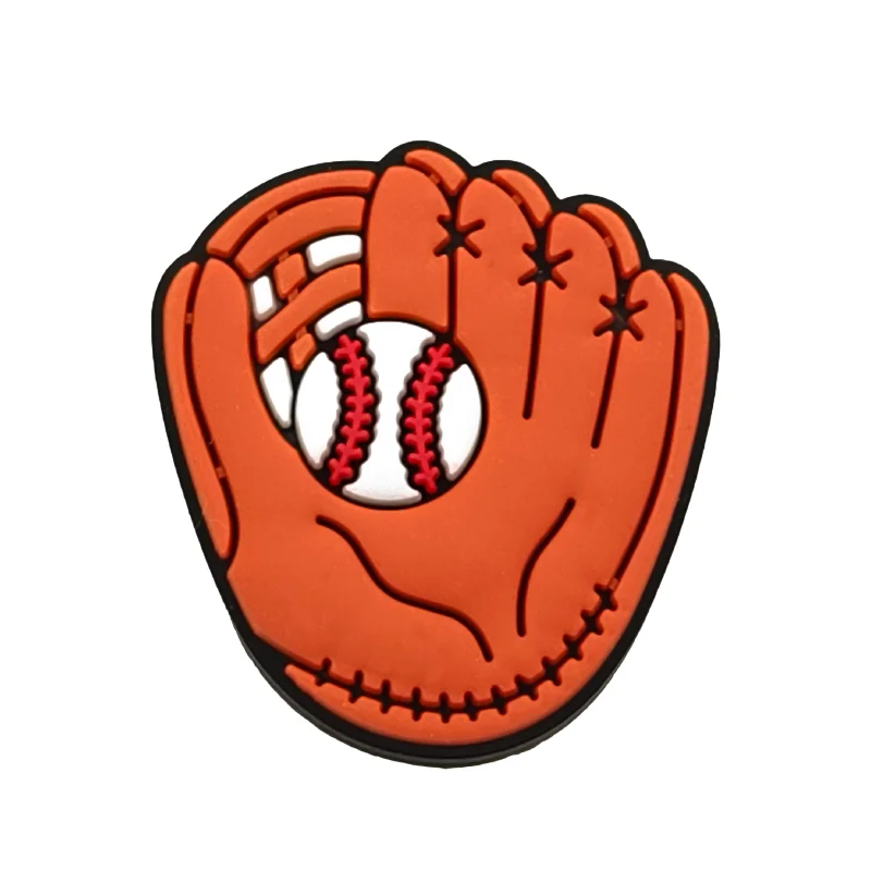 1Pcs baseball Shoe Charms For Slides Sandals, PVC Shoe Decorations Accessories For Christmas Birthday Gift Party Favor