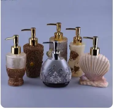 

Resin Hand Sanitizer Lotion Bottle Soap Dispenser Bathroom Push Type Shampoo Bottle Decoration Household Disinfectant Container