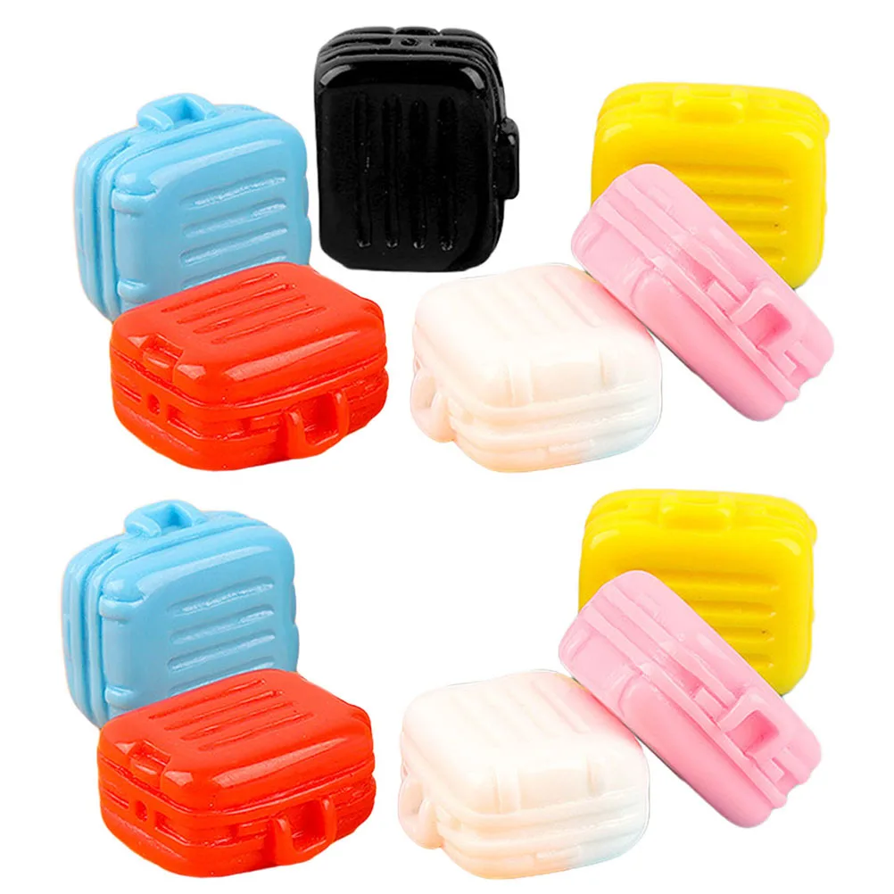 10 قطعة حقيبة صغيرة ملحق المنزل خمر نمط ديكور Diy بها بنفسك تخطيط الغرفة حقيبة أمتعة صغيرة اللعب المشهد حلية #2