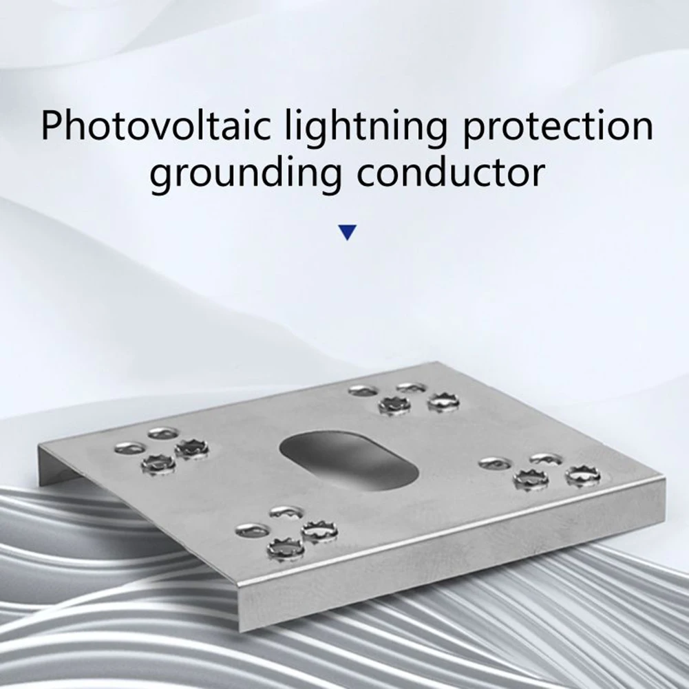 50PCS Photovoltaic Grounding Plates C-Shaped Steel Photovoltaic Conductive Sheet For Versatile Grounding Solution For Roof