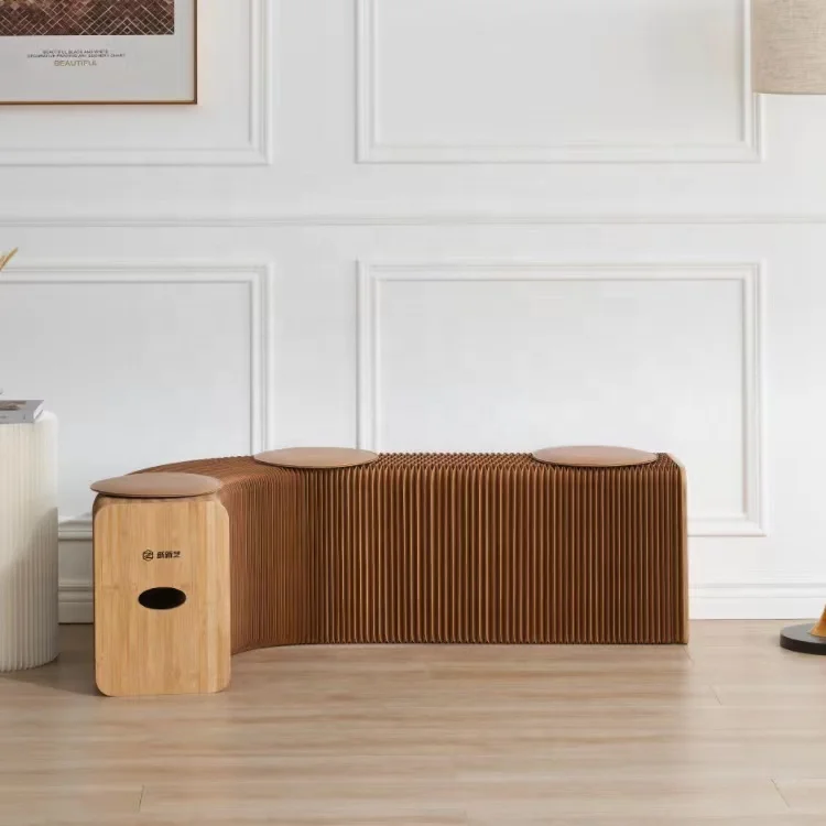 

INNOPAPER H42cm Commercial Exhibition Activity Sofa Bench Paper Chair