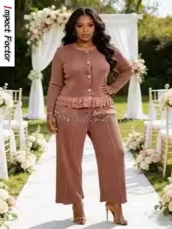 

Новый плиссированный комплект Miyake: однотонный кардиган с объемными цветами и прямые свободные брюки — женский комплект из двух предметов