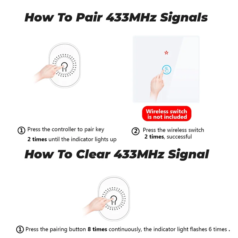 

Classy-RF433 Wifi Smart Switch Tuya 16A Light Switch Mini Home Breaker Relay With Power Monitor Smart Life APP Voice For Alexa
