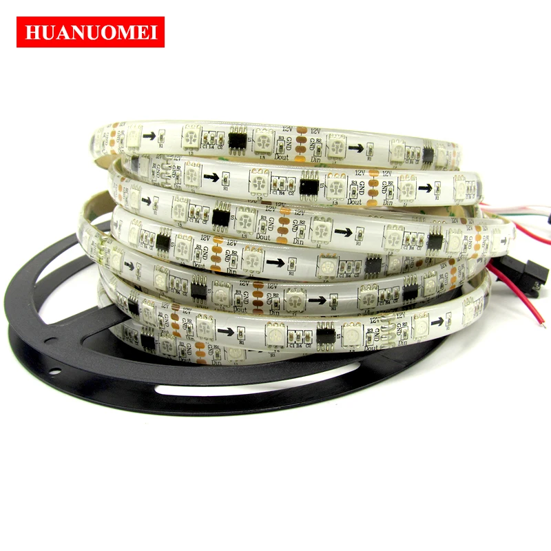 12 V 48 LEDs/M WS2811 LED Strip 5050 SMD RGB Smart Adresseerbare Digitale TV Pixel Licht Flexibele Tape verlichting Decoratie Neon Lamp