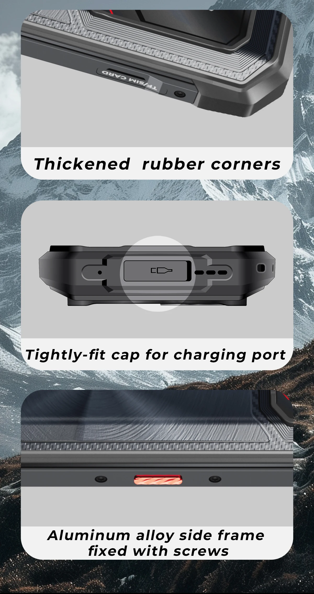 HOTWAV Hyper 7S Rugged Phone 5G Octa-core Android 15 Smartphone 6.6'' HD+ 120Hz 10800mAh 20W Mobile Phone 4GB 256GB Cellphone