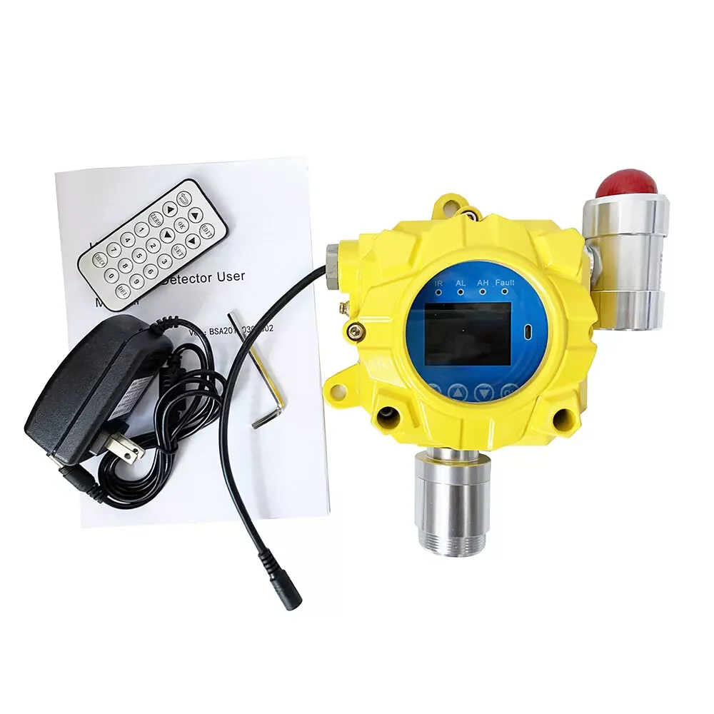 Fixed HCL Gas Detector Digital Hydrogen Chloride Monitor Remote Control