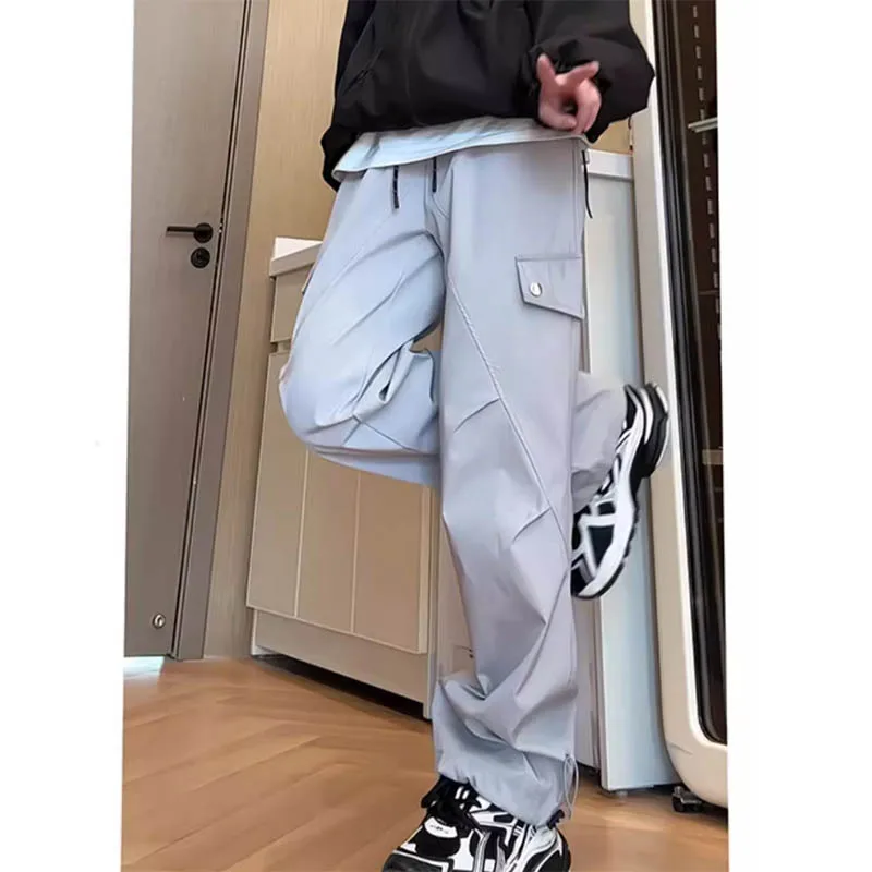 

Plus size Hot girl work pants women's retro high street street dance wide leg pants hip-hop pants loose casual workwear camo