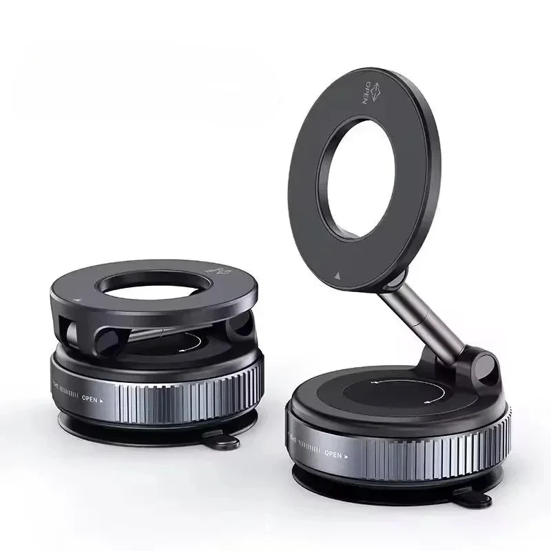 

Vacuum Magnet Bracket Upgraded Version Multi-angles Adjustment Strong Magnetic Suck Design Foldable Car Navigation Phone Holder