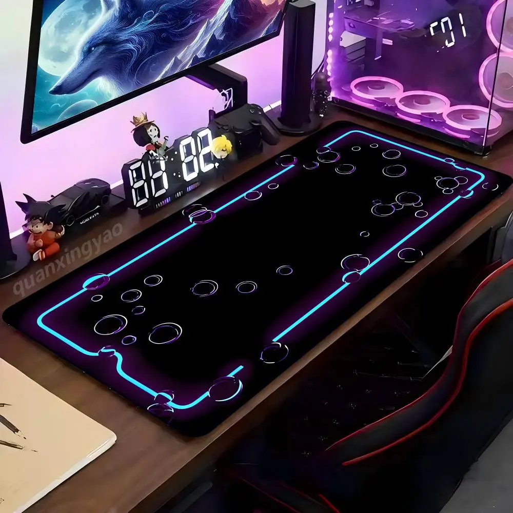 

Неоновый коврик для мыши Mairuige Science fiction, коврик для компьютерного стола, игровой коврик для офиса, резиновый противоскользящий коврик для мыши, небольшой декоративный коврик для стола