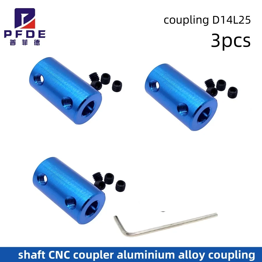 3pcs Coupling D14L25 5*5 5*8 6*8 6.35*8 8*8 Shaft CNC Coupler Aluminium Alloy Coupling