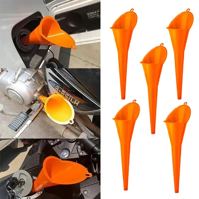 

Car Long Stem Funnel Oil Fuel Filling Tools Anti-splash Plastic Oil Funnel Motorcycle Refueling Tools Auto Accessories