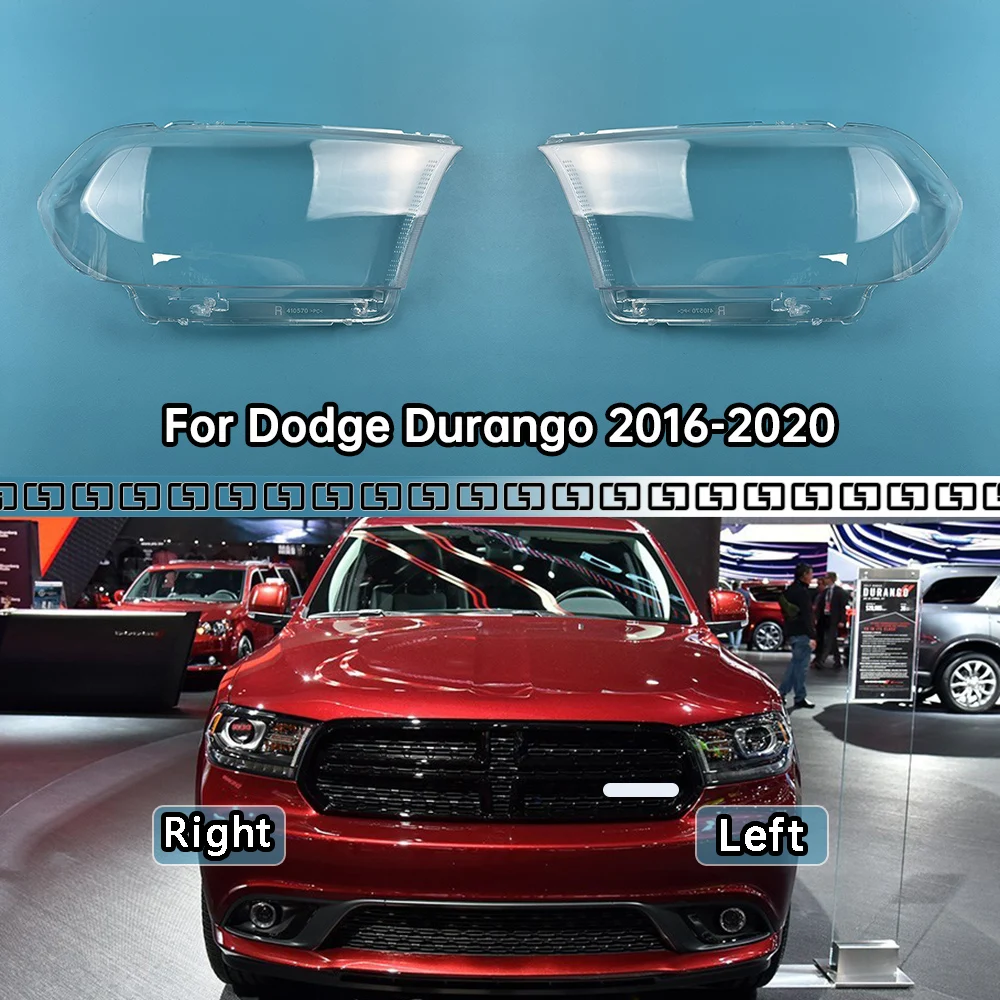 

For Dodge Durango 2016-2020 Front Headlight Cover Transparent Mask Headlamp Lamp Shell Replace Original Lampshade Plexiglass